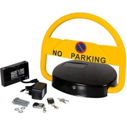 Solar powered parking lock with remote control